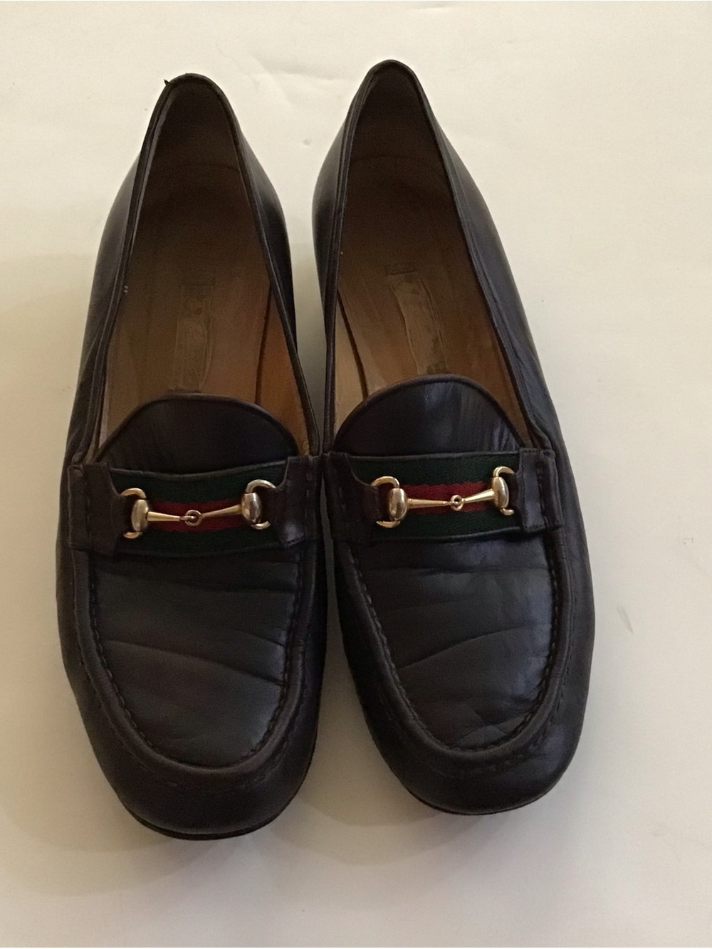 Vintage 1980s GUCCI Horsebit Loafers Brown Leather Size-IT 39B US 9 Wmns /6 Mens